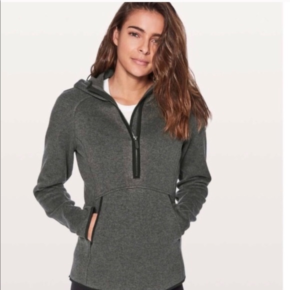 lululemon athletica Tops - Lululemon Fleece and Thank you 1/2 Zip Hoody